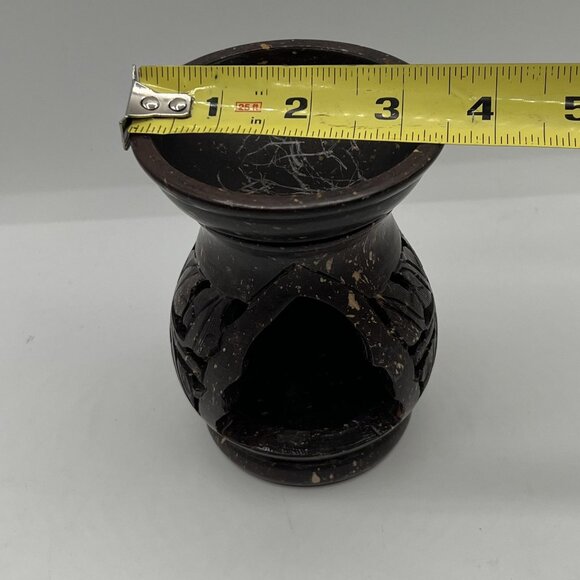 Yankee Candle Carved Soapstone 5" Oil Warmer Tea light Wax tart melts Rustic Art - Picture 7 of 14